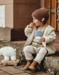 Pletený zateplený sveter bunda mimi kids 1980000000_a (4)