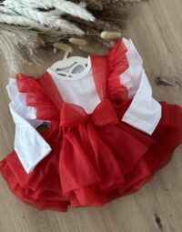Tylová sukňa na traky s volánmi červená mimi kids 1410000017_c (5)