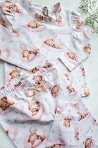 Dievčenské pyžamo spiaci medvedík dievčatko – dlhý rukáv mimi kids 1030000733_a (4)