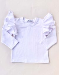 Dievčenské tričko s volánmi na ramenách biela mimi kids 2190000006_a (1)