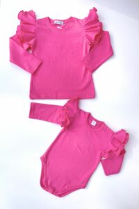 Dievčenské tričko s volánmi na ramenách cyklámenová mimi kids 2190000004_a (4)