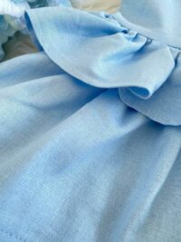 1490000032 Dievčenské ľanové šaty modrá mimi kids (4)