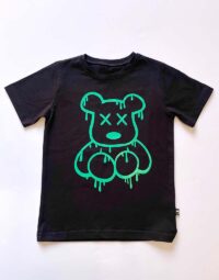 Chlapčenské tričko krátky rukáv so zeleným mackom – čierna mimi kids 4900000172_a (1)