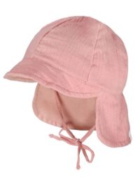 Detská mušelínová čiapka s predĺženou zadnou časťou s UPF 50 – ružová mimi kids 44507-101200_0017_a (1)