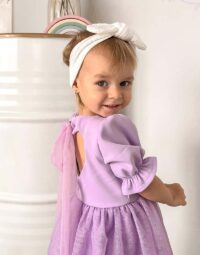 Dievčenské spoločenské šaty fialová mimi kids 1150000211 (2)