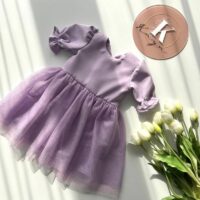 Dievčenské spoločenské šaty fialová mimi kids 1150000211 (3)