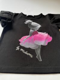 Dievčenské tričko dievča - čierna ružová mimi kids 1020000193_a (2)