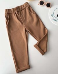Chlapčenské elegantné nohavice hnedá mimi kids 1150000216_a (1)