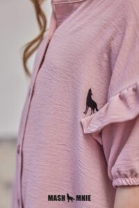 Dievčenská ľahučká košeľa s krátkym rukávom ružová mimi kids 2500000053 (3)