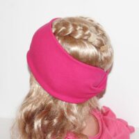 Dievčenská rebrovaná čelenka prekrížená ružová mimi kids 2180000027_a (3)