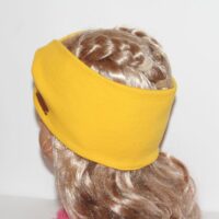 Dievčenská rebrovaná čelenka prekrížená žltá mimi kids 2180000026_a (2)