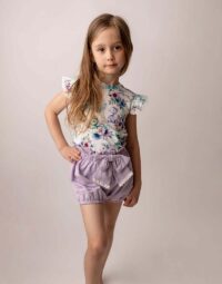 Dievčenské kraťase s mašľou fialová mimi kids 1030000772_a (2)