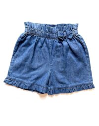 Dievčenské krátke rifľové nohavice s mašľou mimi kids 1230000265_a (1)