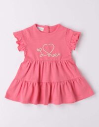 Dievčenské ľahké šaty LOVE - ružová mimi kids 1230000614 (2)