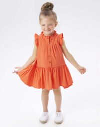 Dievčenské letné šaty oranžová mimi kids 1230000617_a (1)