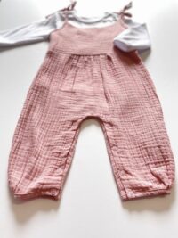 Dievčenský komplet - mušelínové nohavice + tričko ružová mimi kids 4300000382_a (2)
