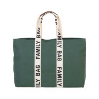 Childhome Cestovná taška Family Bag Canvas Green mimi kids 7500000038_a (1)