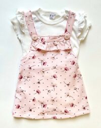 Dievčenský komplet sukňa na traky ružová + body s krátkym rukávom mimi kids 1340000029_a (1)